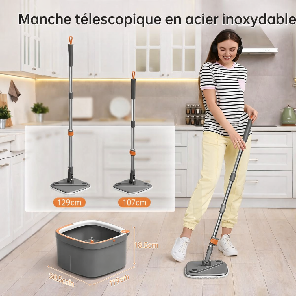 Serpillère : NETTOYEZ PLUS VITE ET PLUS PROPREMENT !