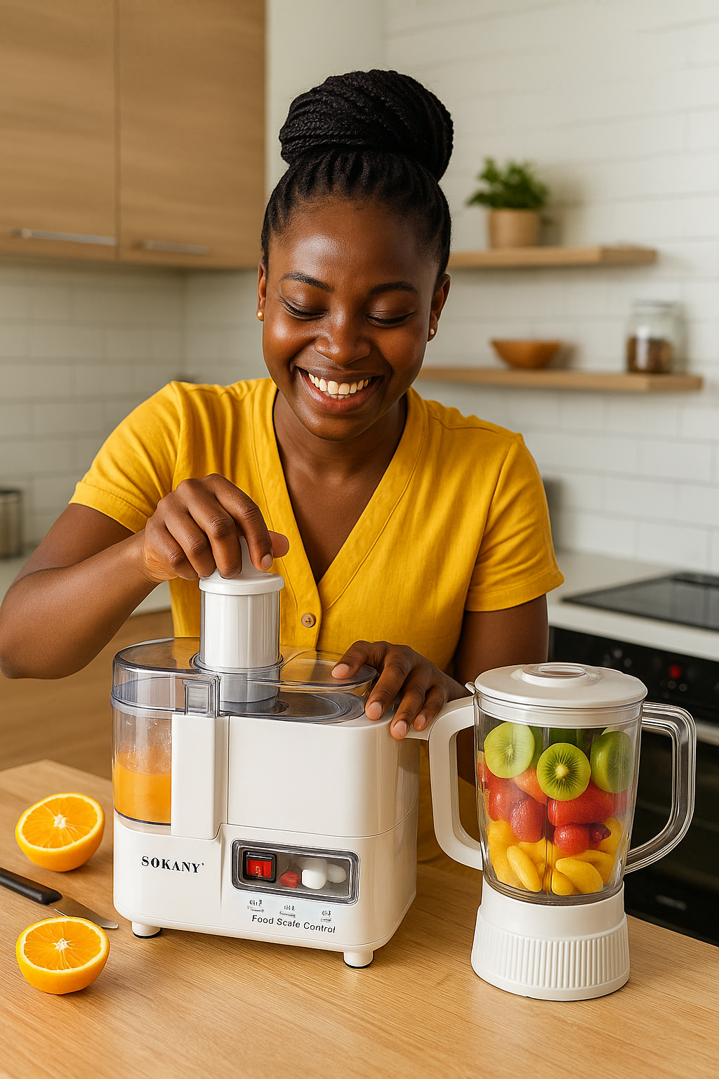 Extracteur de Jus 4 en 1 – Blender, Mixeur, Hachoir & Moulin Multifonction