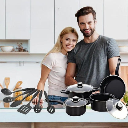 🍳 Batterie de Cuisine 13 Pièces – Marmites, Poêles & Couvercles | Édition Nouveauté 2026