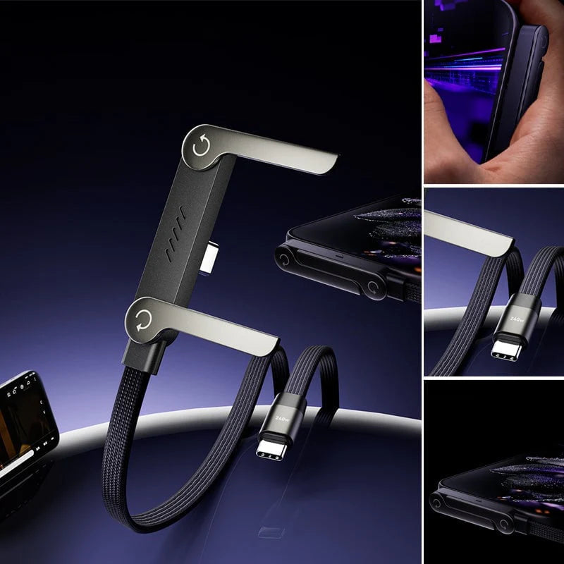 Câble de recharge Type C ultra-rapide 240 W avec support