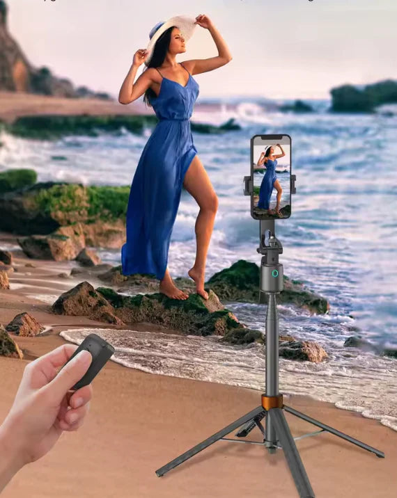 📸 Trépied Selfie 180cm avec Suivi de Visage, Double Lumières LED et Télécommande