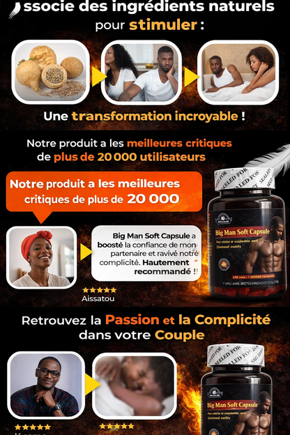 BIG MAN SOFT CAPSULE™ – Puissance & Confiance Masculine