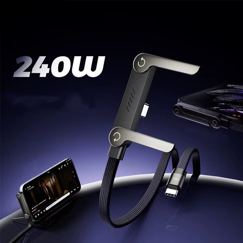 Câble de recharge Type C ultra-rapide 240 W avec support